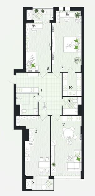 3 Комнаты, 152,5 м², 4/13 этаж - Гянджа - продаётся — фото 5