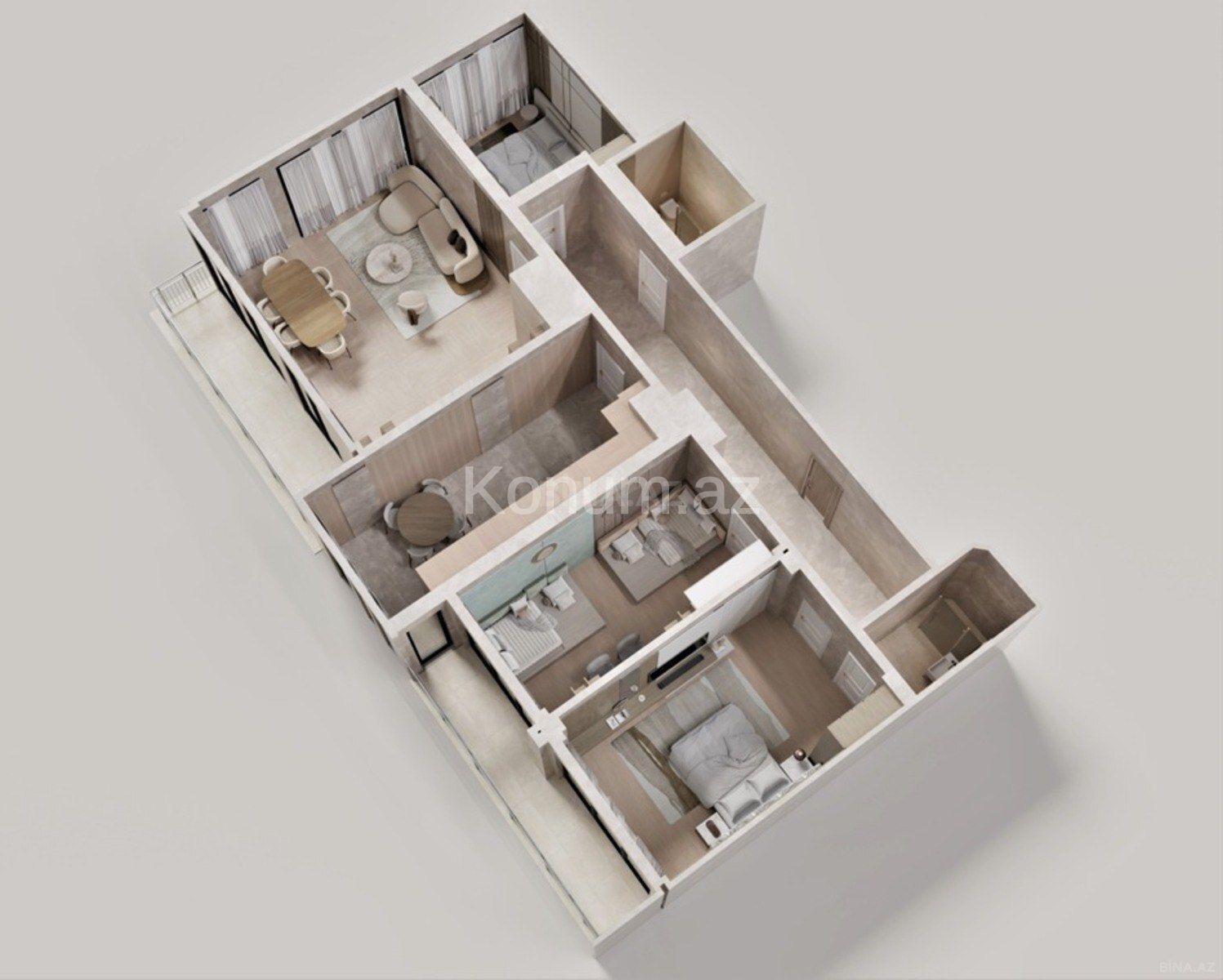 4 otaq, 173,9 m², 16/16 mərtəbə - Gəncə - satılır — foto 4