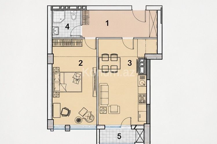 1 otaq, 76,2 m², 3/13 mərtəbə - Gəncə - satılır — foto 6