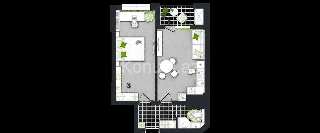 1 otaq, 62,2 m², 2/13 mərtəbə - Gəncə - satılır — foto 8