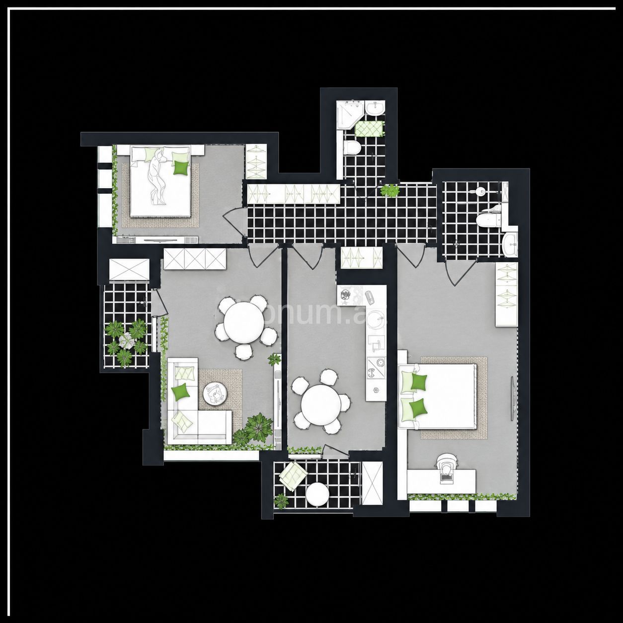 3 otaq, 111,2 m², 3/13 mərtəbə - Gəncə - satılır — foto 12