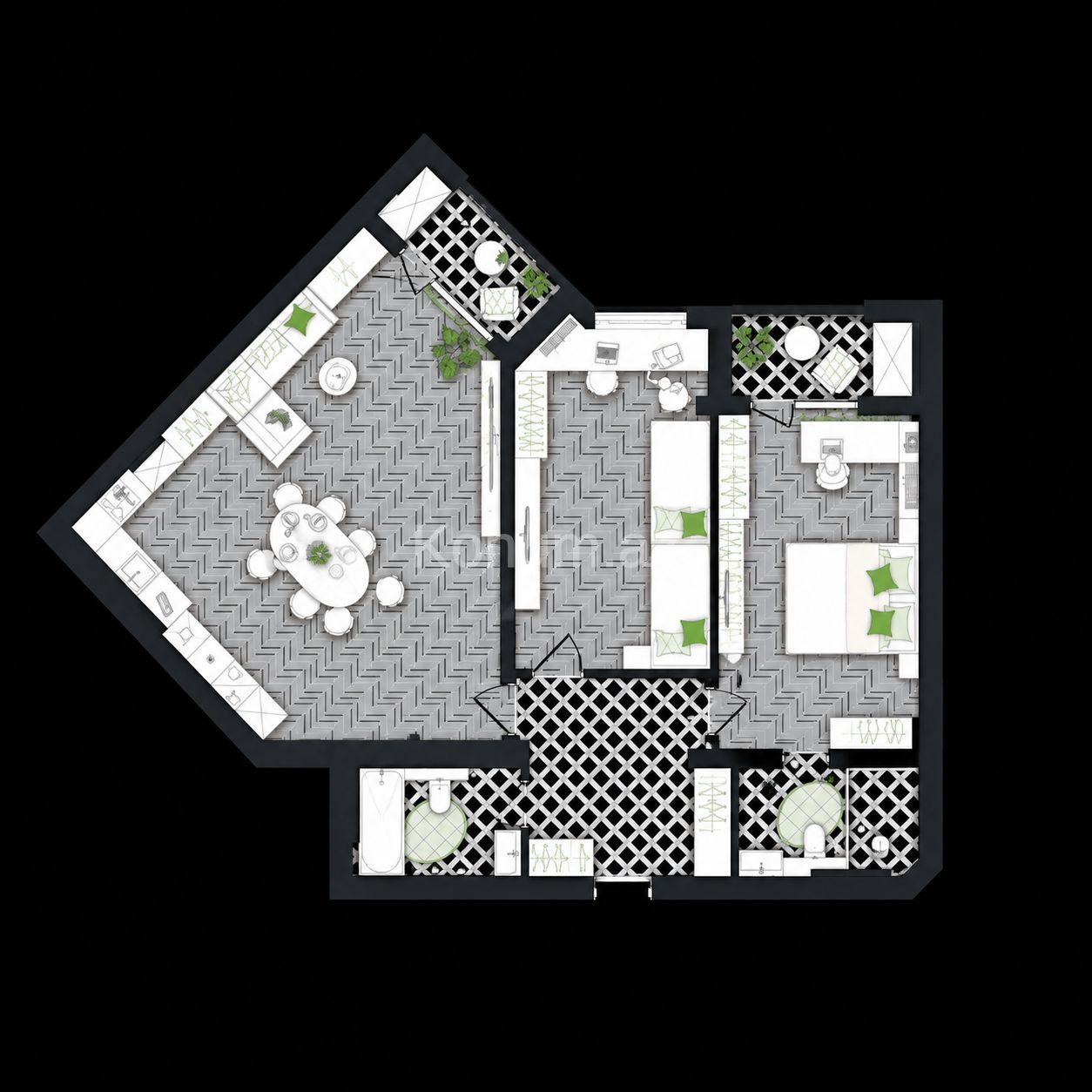 2 otaq, 125,5 m², 4/14 mərtəbə - Gəncə - satılır — foto 8